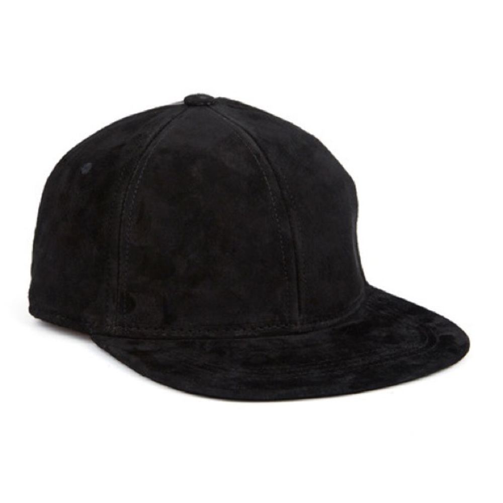 Suede Leather Baseball Cap